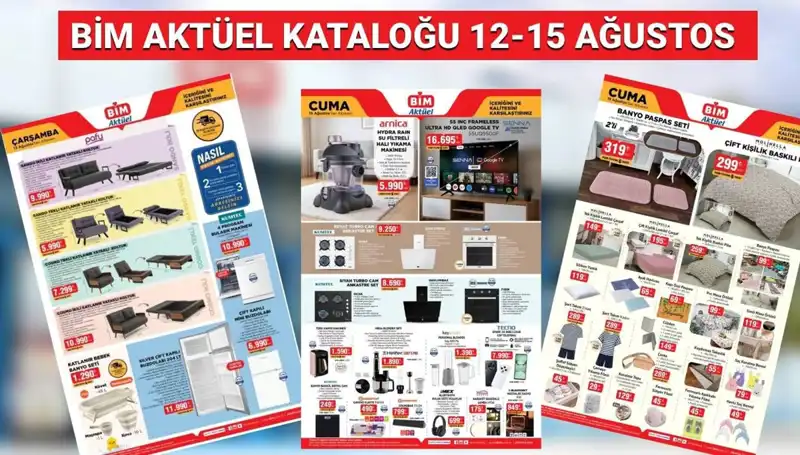 BİM 12-15 Ağustos Aktüel Kataloğunda Alışveriş Tutkunlarını Bekleyen Yenilikler