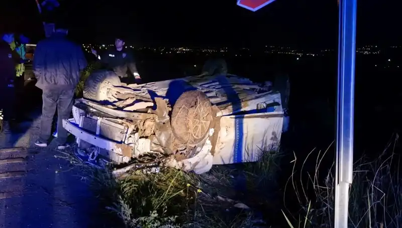 Otomobil Şarampole Devrildi: Kazanın Görgü Tanıkları Konuştu
